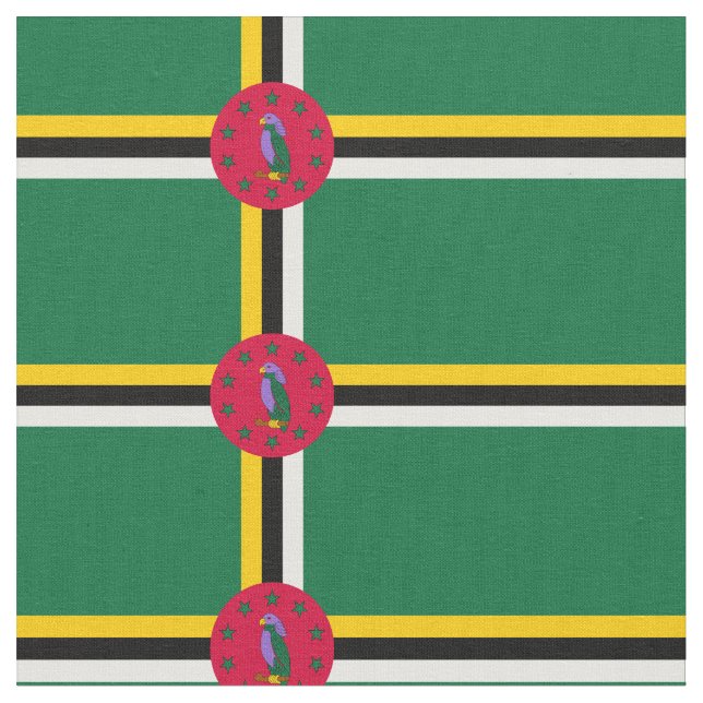 Dominica Flag Fabric (Close Up)