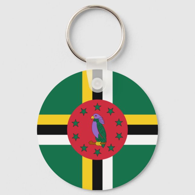 Dominica Flag Keychain (Front)