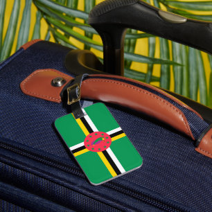 Dominica flag luggage tag