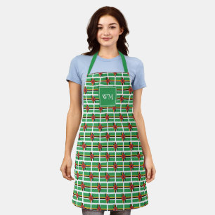 DOMINICA FLAG MAP   Monogram   Dominican   Green Apron