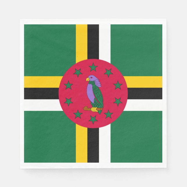 Dominica Flag Napkin (Front)
