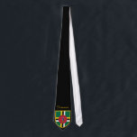 Dominica Flag Neck Tie<br><div class="desc">Dominica Flag Tie. *you can change colour and text.</div>