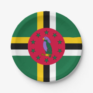 Dominica Flag Paper Plate