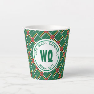 DOMINICA FLAG Patriotic Customisable Dominican Latte Mug