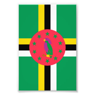 Dominica flag photo print