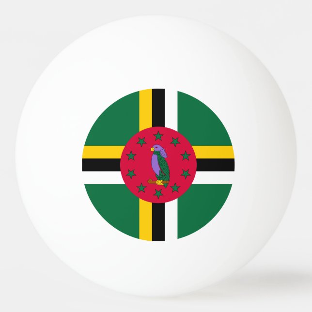 Dominica Flag Ping Pong Ball (Front)