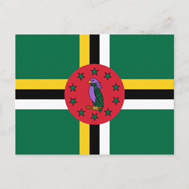 Dominica Flag Postcard (Front)