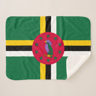 Dominica Flag Sherpa Blanket