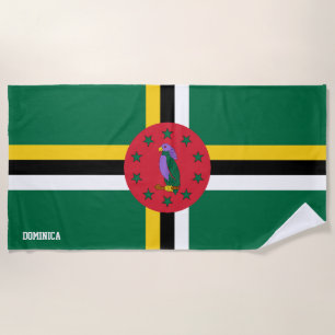 Dominica Flag Splendid Patriotic Beach Towel