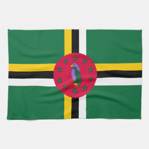 Dominica Flag Tea Towel