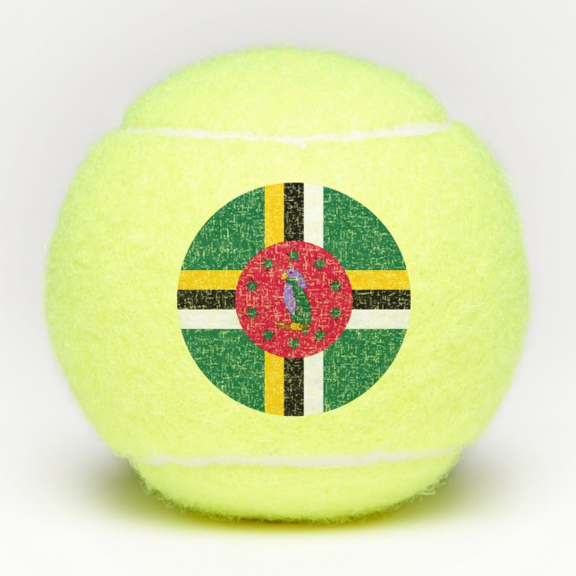 Dominica Flag Tennis Balls (Front)