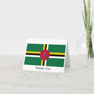 Dominica Flag Thank You Card