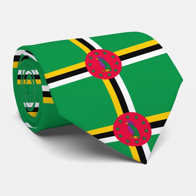 Dominica flag tie (Rolled)