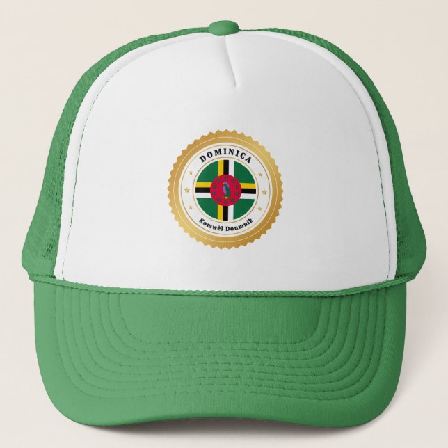 Dominica Flag Trucker Hat (Front)