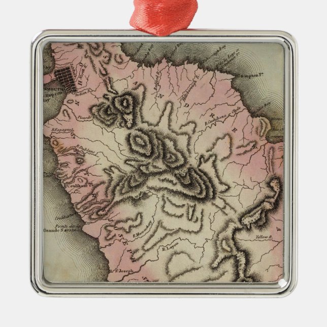 Dominica Metal Tree Decoration (Front)