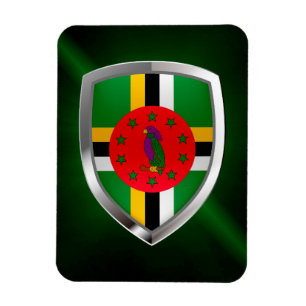 Dominica Mettalic Emblem Magnet