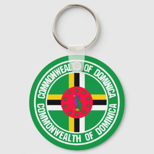 Dominica Round Emblem Key Ring