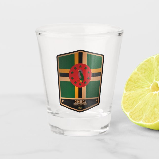 Dominica Shot Glass (Front)