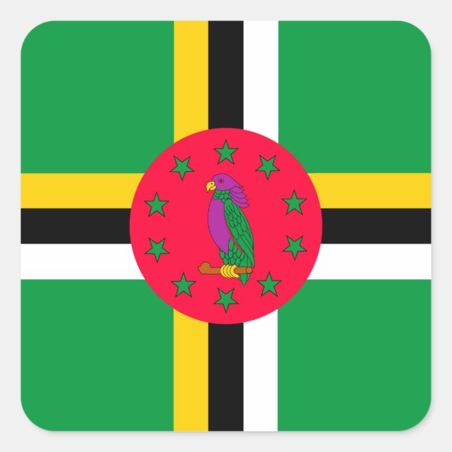 Dominica Square Sticker (Front)