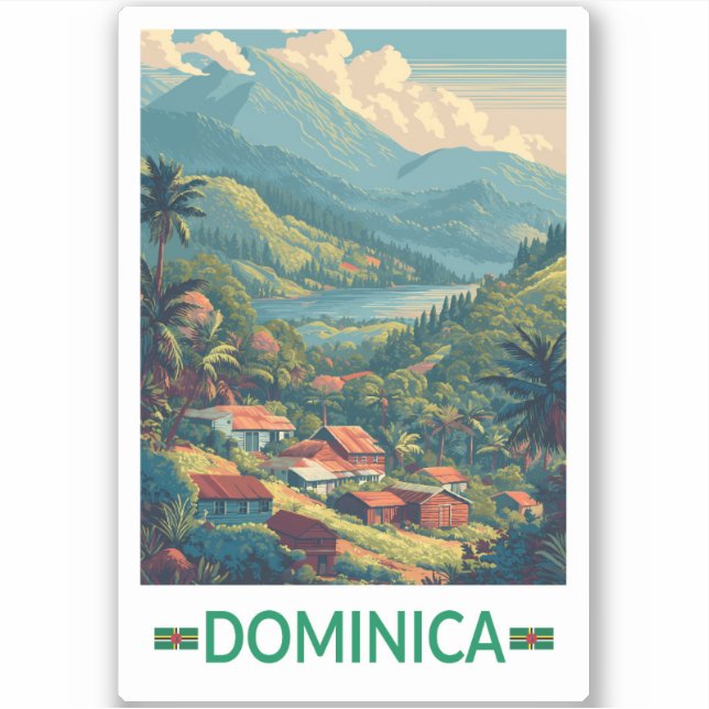Dominica Travel Art Vintage (Front)