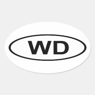 Dominica "WD" Oval Sticker