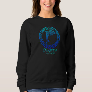 Dominica West Indies Vintage Retro Tribal Dolphin  Sweatshirt