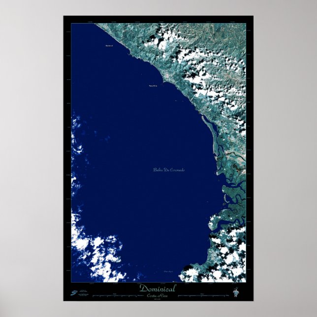 Dominical, Costa Rica satellite poster (Front)
