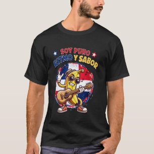 Dominican Banana Playing Guitar Soy Puro Ritmo Y S T-Shirt