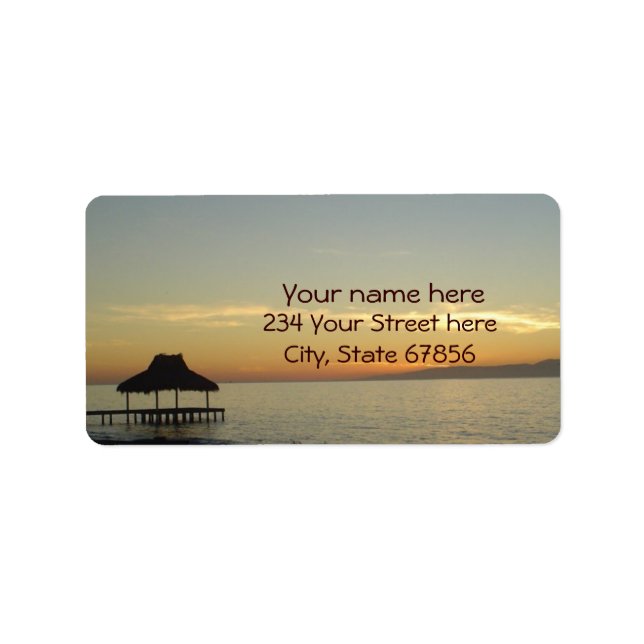 Dominican Beach Sunset 1 Address Labels (Front)