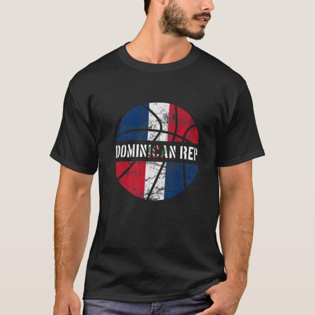 Dominican Flag Basketball Dominican Team Fan Lover T-Shirt (Front)