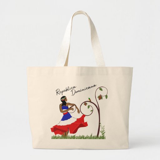Image of Dominican Flag & Cacao Vignette Tote Bag