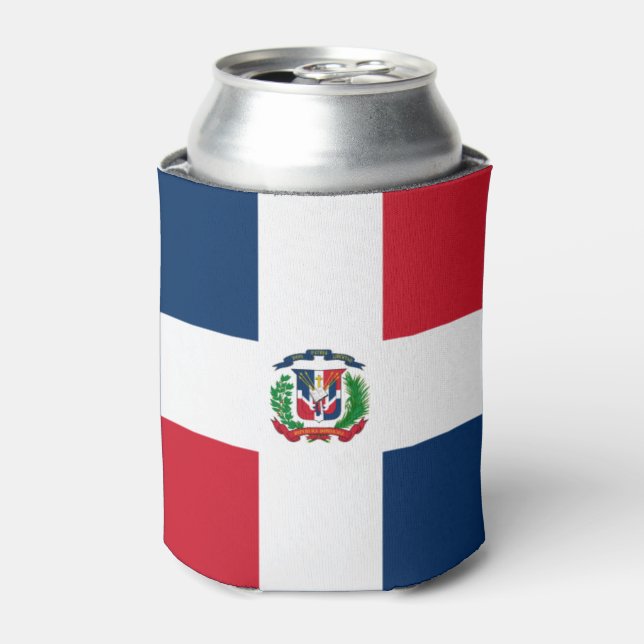 Dominican flag can cooler (Can Front)