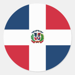 Dominican Flag Classic Round Sticker