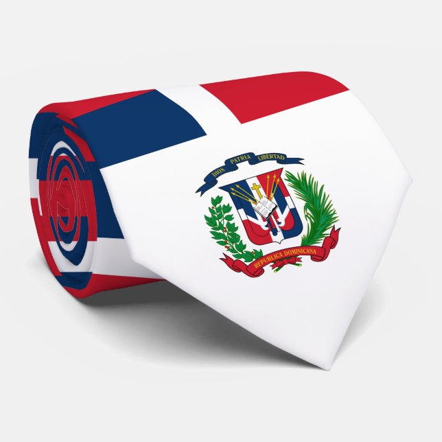 Dominican Flag & Coat of Arms, Dominican Tie (Rolled)