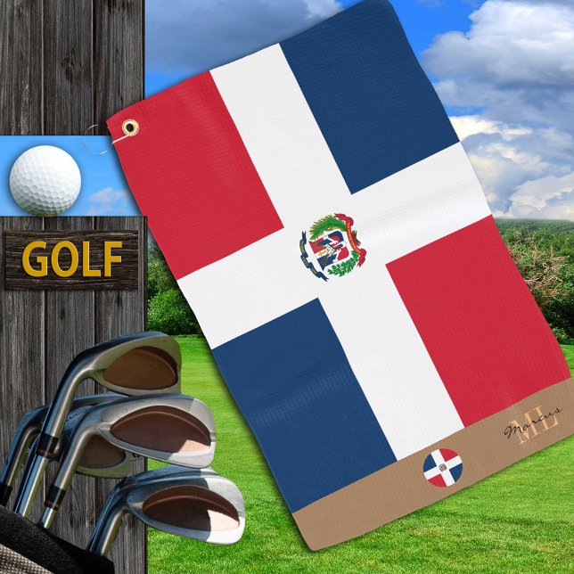 Dominican flag & Dominican monogrammed /golf towel (Creator Uploaded)