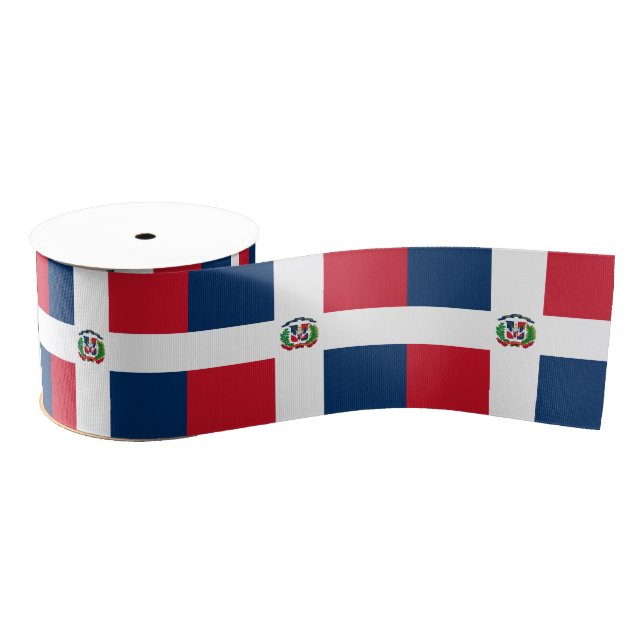 Dominican Flag & Dominican Republic holiday/sports Grosgrain Ribbon (Spool)