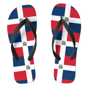 Dominican flag flip flops