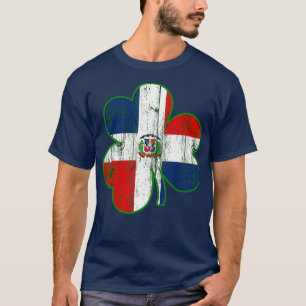 Dominican Flag Irish Shamrock St Patricks Day T-Shirt