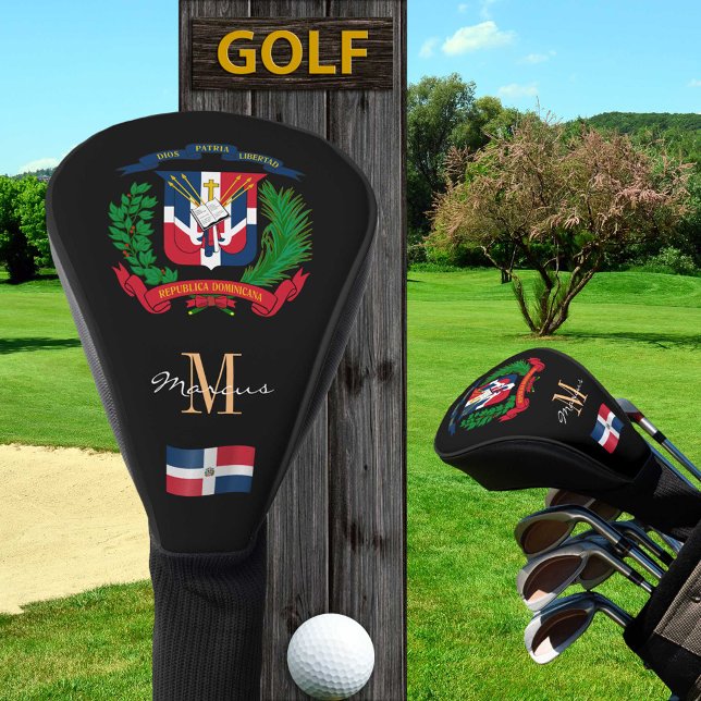 Dominican Flag Monogrammed Golf Clubs Covers (Creator Uploaded)