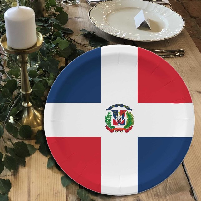 Dominican Flag plates, party, Dominican Republic Paper Plate (Creator Uploaded)