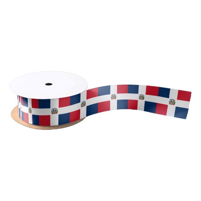 Dominican Flag ribbon, Dominican Republic /sports Satin Ribbon (Spool)