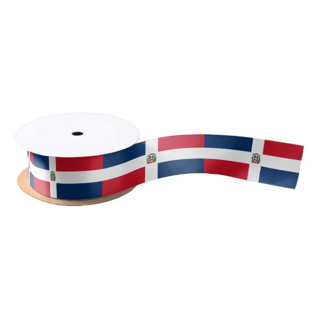 Dominican flag ribbon satin ribbon (Spool)