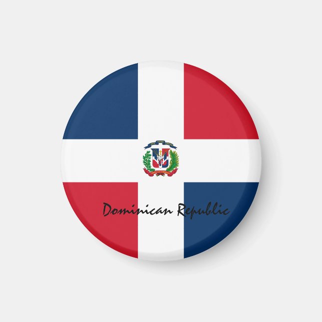 Dominican flag & South America - travel/sport fans Magnet (Front)