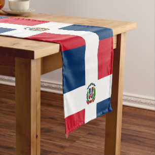 Dominican flag & Sports fan house decor /Dominican Short Table Runner
