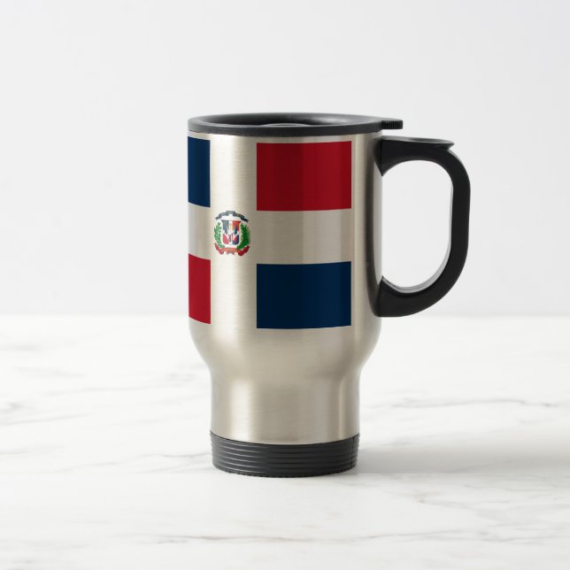 Dominican Flag Travel Mug (Right)