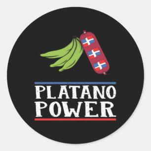 Dominican Pride Platano Power Dominican Republic Classic Round Sticker