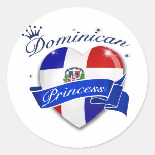 Dominican princess classic round sticker