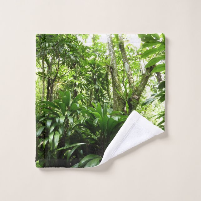 Dominican Rain Forest I Tropical Green Nature Wash Cloth (Wash Cloth)