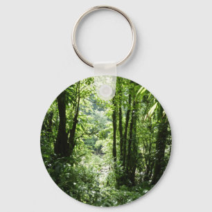 Dominican Rain Forest II Tropical Green Key Ring