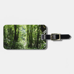Dominican Rain Forest II Tropical Green Luggage Tag